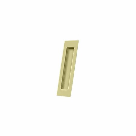 DELTANA Flush Pull; Rectangular; Solid Brass; 7 x 1-7/8 x 3/8; Unlacquered Bright Brass Finish FP7178U3-UNL